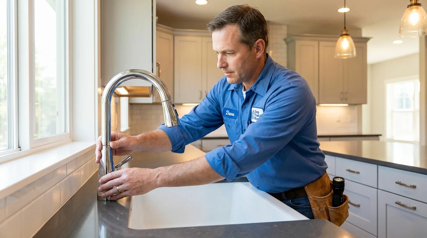 Kitchen faucet installation by Johns Plumbing LLC in Heathsville