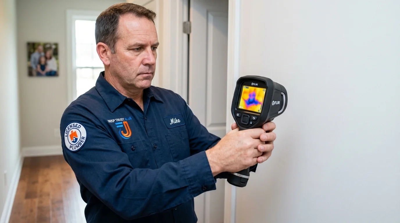 Thermal imaging leak detection by Johns Plumbing LLC in Heathsville